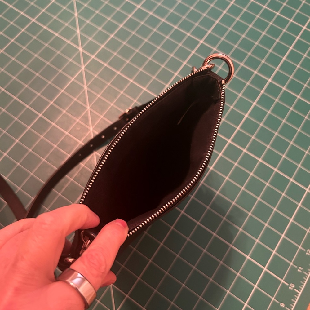 Coach Black Leather Messenger Bag - Picture 5 of 6